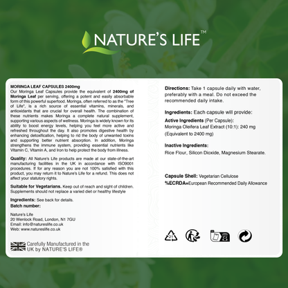 Moringa Leaf 2400mg